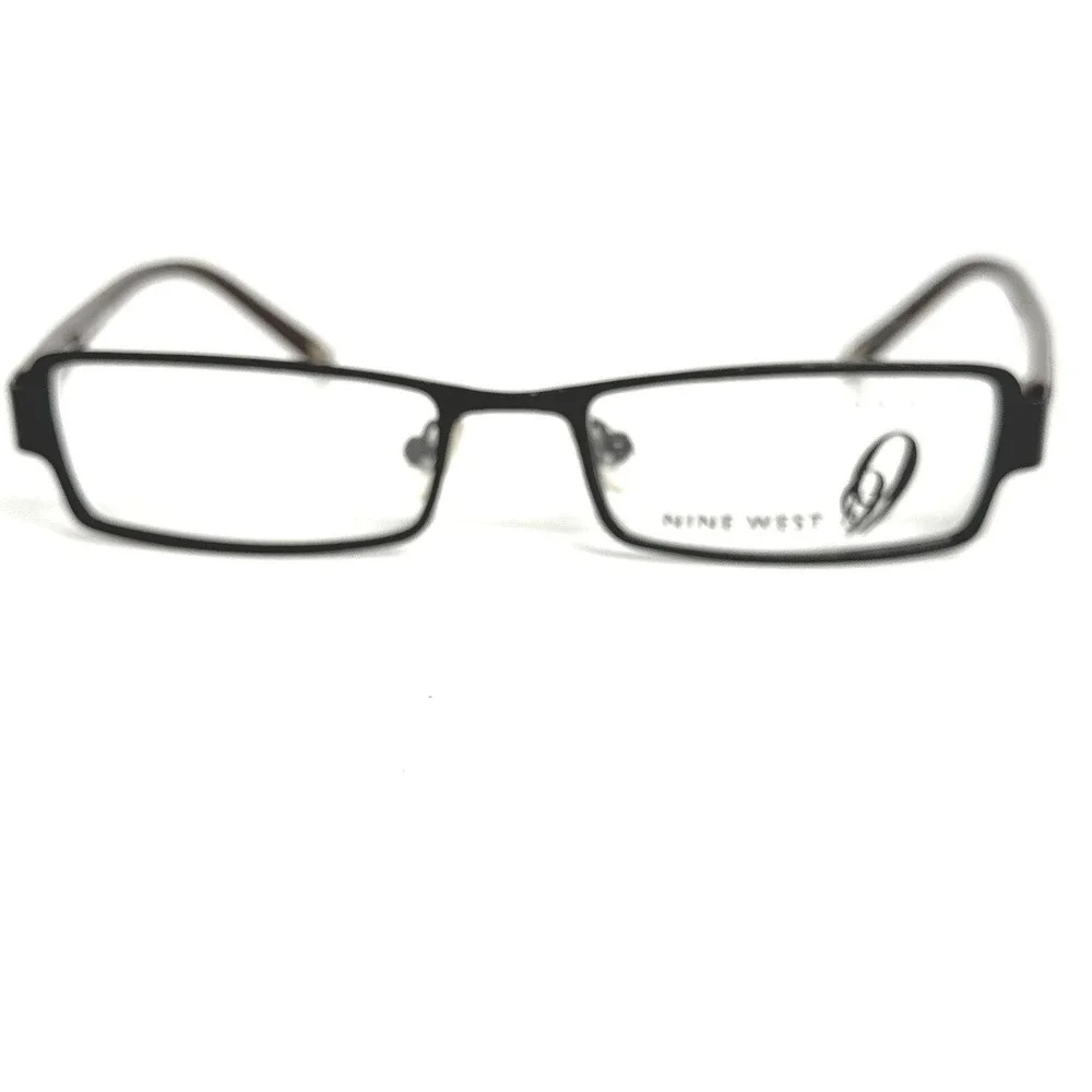 Nine West 421 0003 Black Rectangular Eyeglasses Frames 49-17-135 H6686